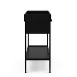 Black Graco storage changing table side view
