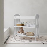 Benton white changing table in a nursery
