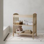 Benton driftwood changing table in a nursery