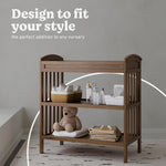 Benton hazelnut changing table style callout