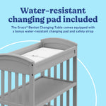Benton pebble gray changing table changing pad callout