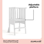 toddler white step stool adjustable platform callout