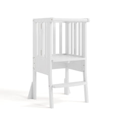toddler white step stool angle view