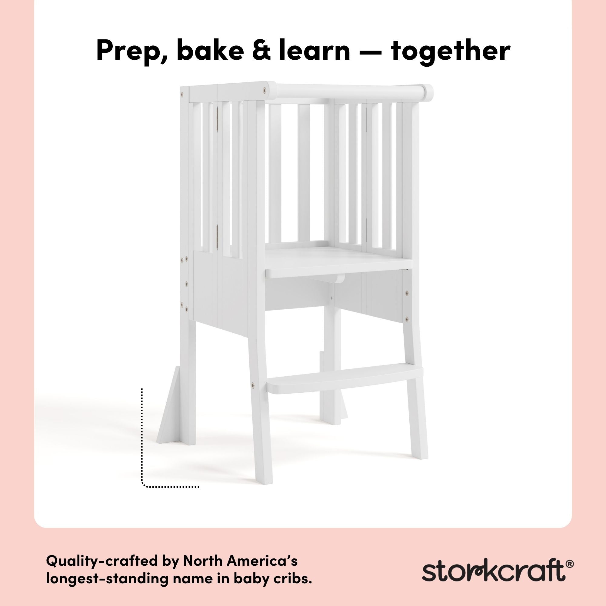 toddler white step stool style callout