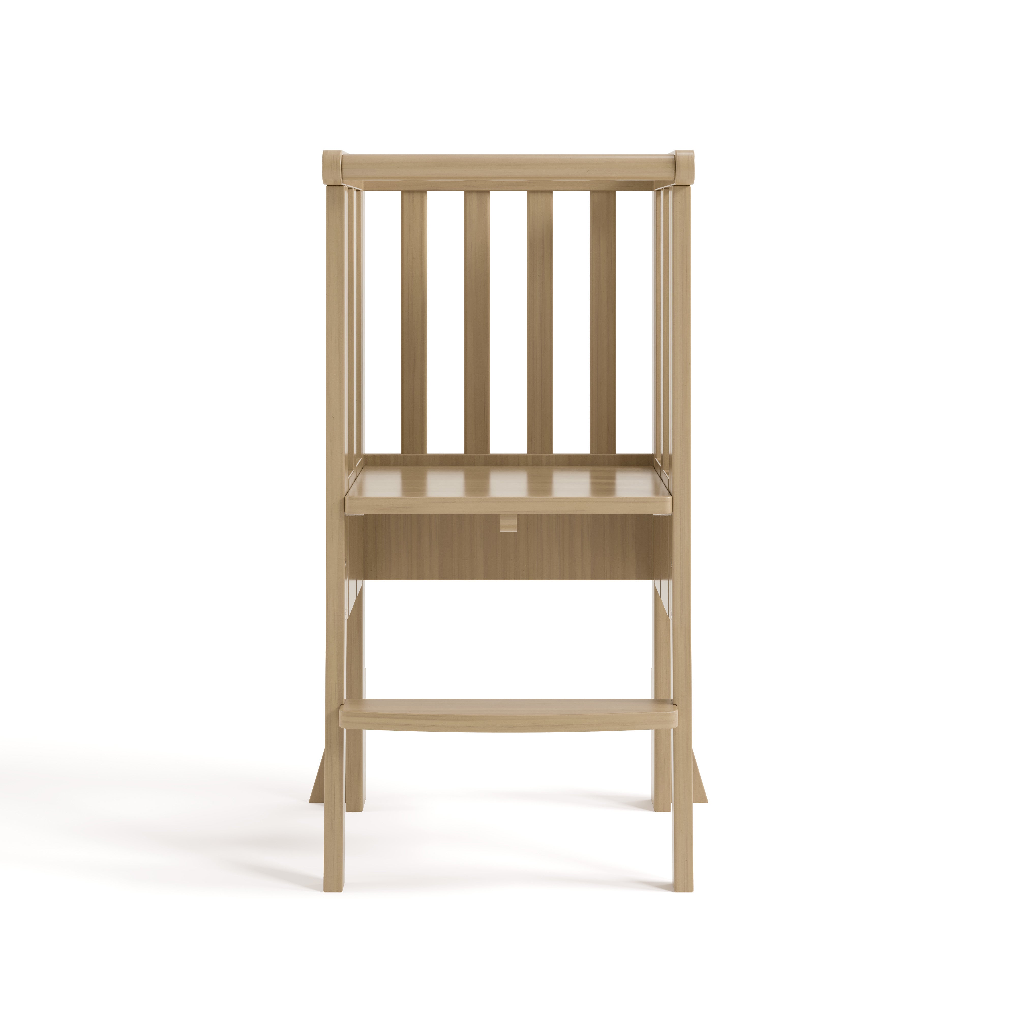 Front view of Toddler Step Stool in driftwood