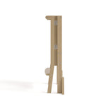 Folded side view of Toddler Step Stool in driftwood 