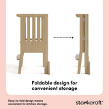 toddler driftwood step stool foldable design callout