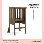 toddler hazelnut step stool adjustable platform callout