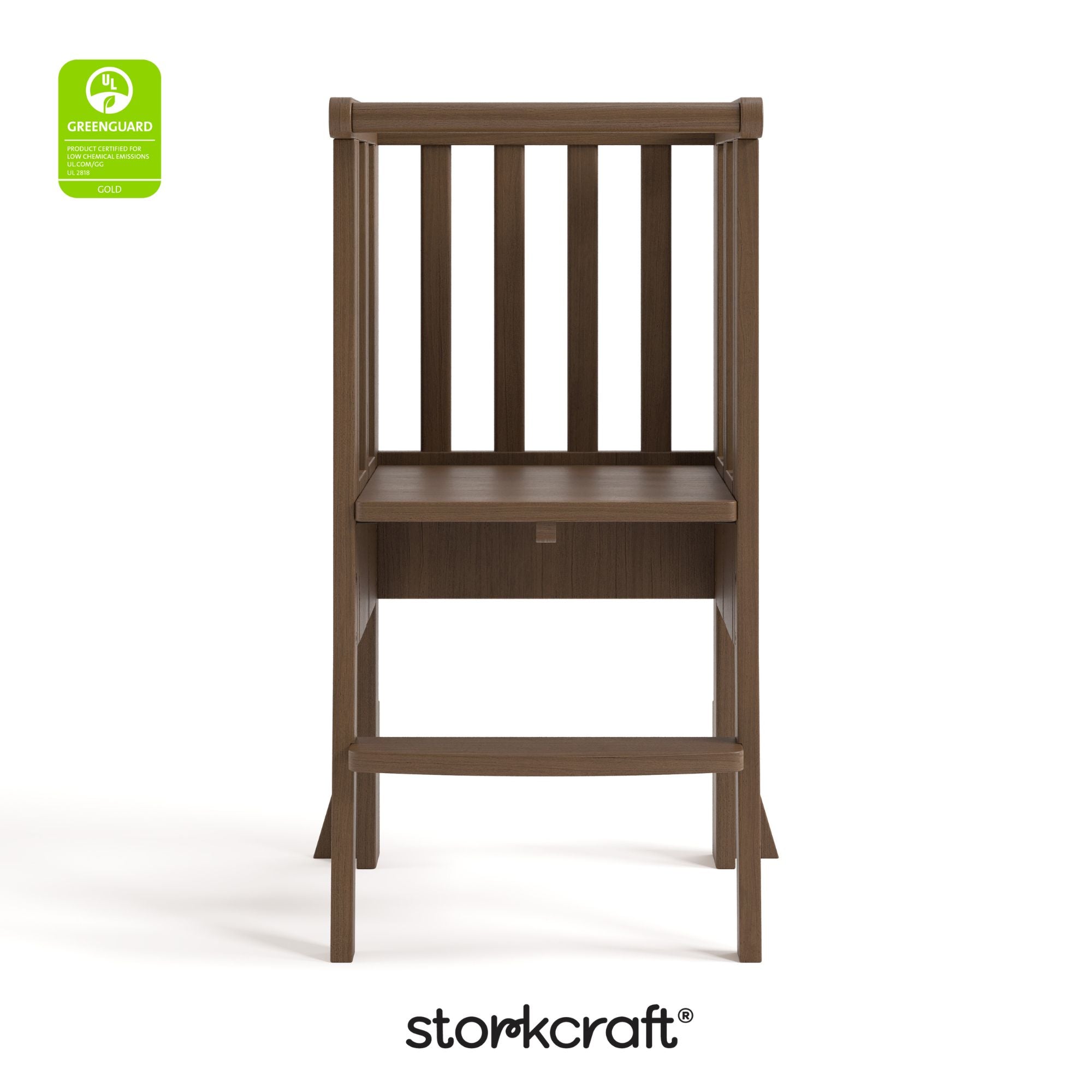 toddler hazelnut step stool with GGG logo on top left