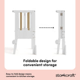 toddler white with driftwood step stool foldable design callout