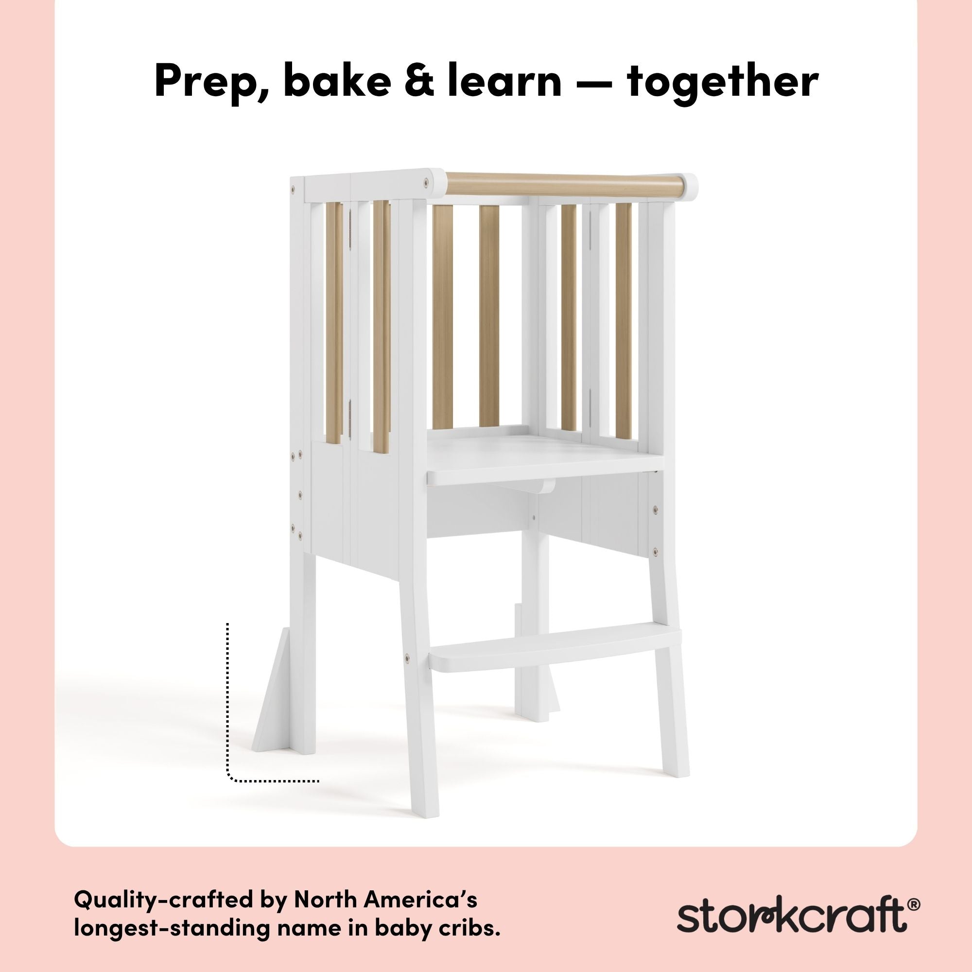 toddler white with driftwood step stool style callout