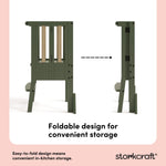 toddler olive with driftwood step stool foldable design callout
