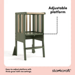 toddler olive with driftwood step stool adjustable platform callout