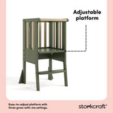 toddler olive with driftwood step stool adjustable platform callout