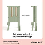 toddler sage with driftwood step stool foldable design callout