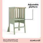 toddler sage with driftwood step stool adjustable platform callout