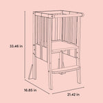 Toddler step stool drawing with dimensions