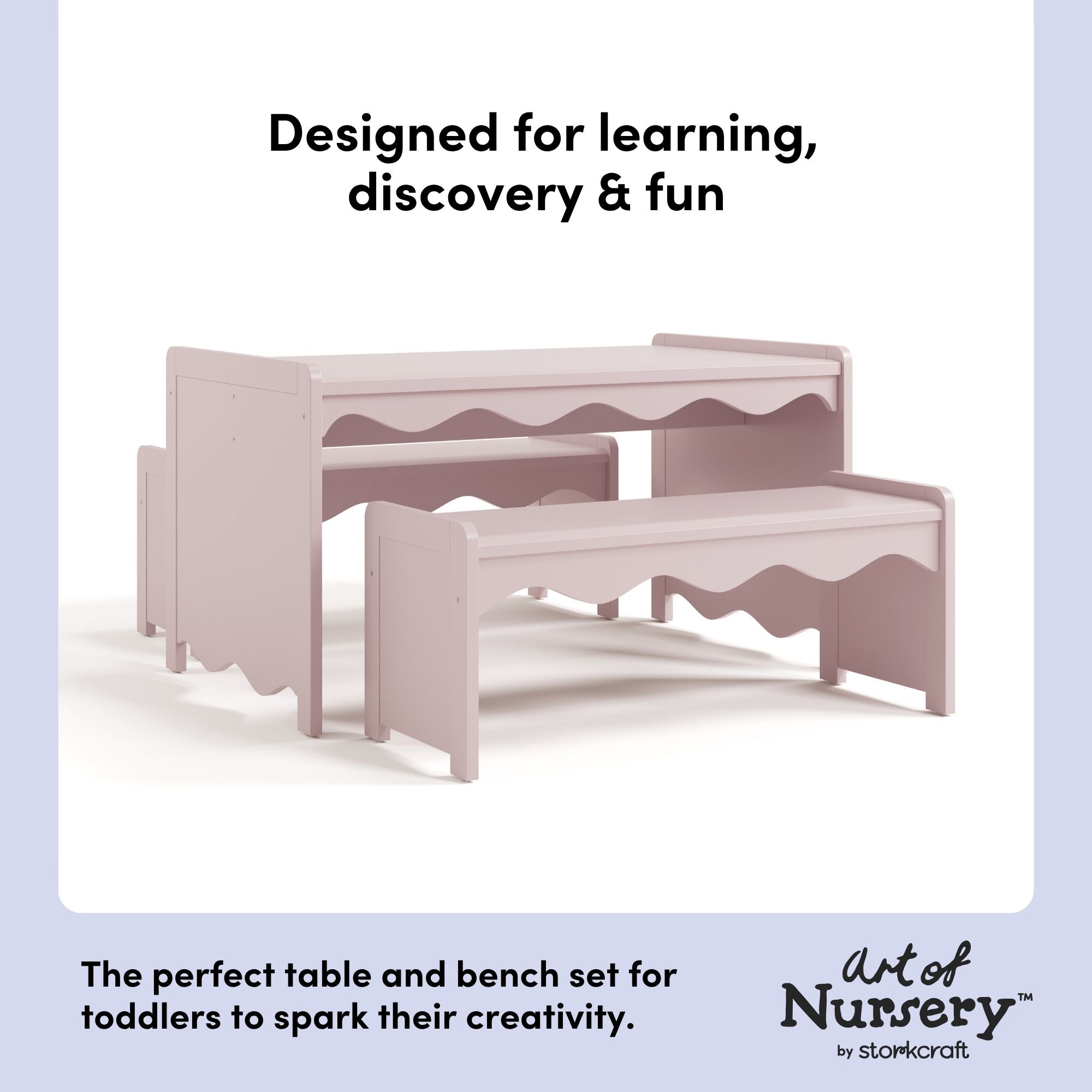 Casablanca blush table and bench set design callout