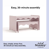 Casablanca blush table and bench set easy assembly callout