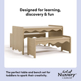 Casablanca driftwood table and bench set design callout