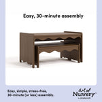 Casablanca hazelnut table and bench set easy assembly callout