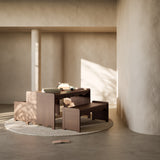 Casablanca hazelnut table and bench set in a nursery