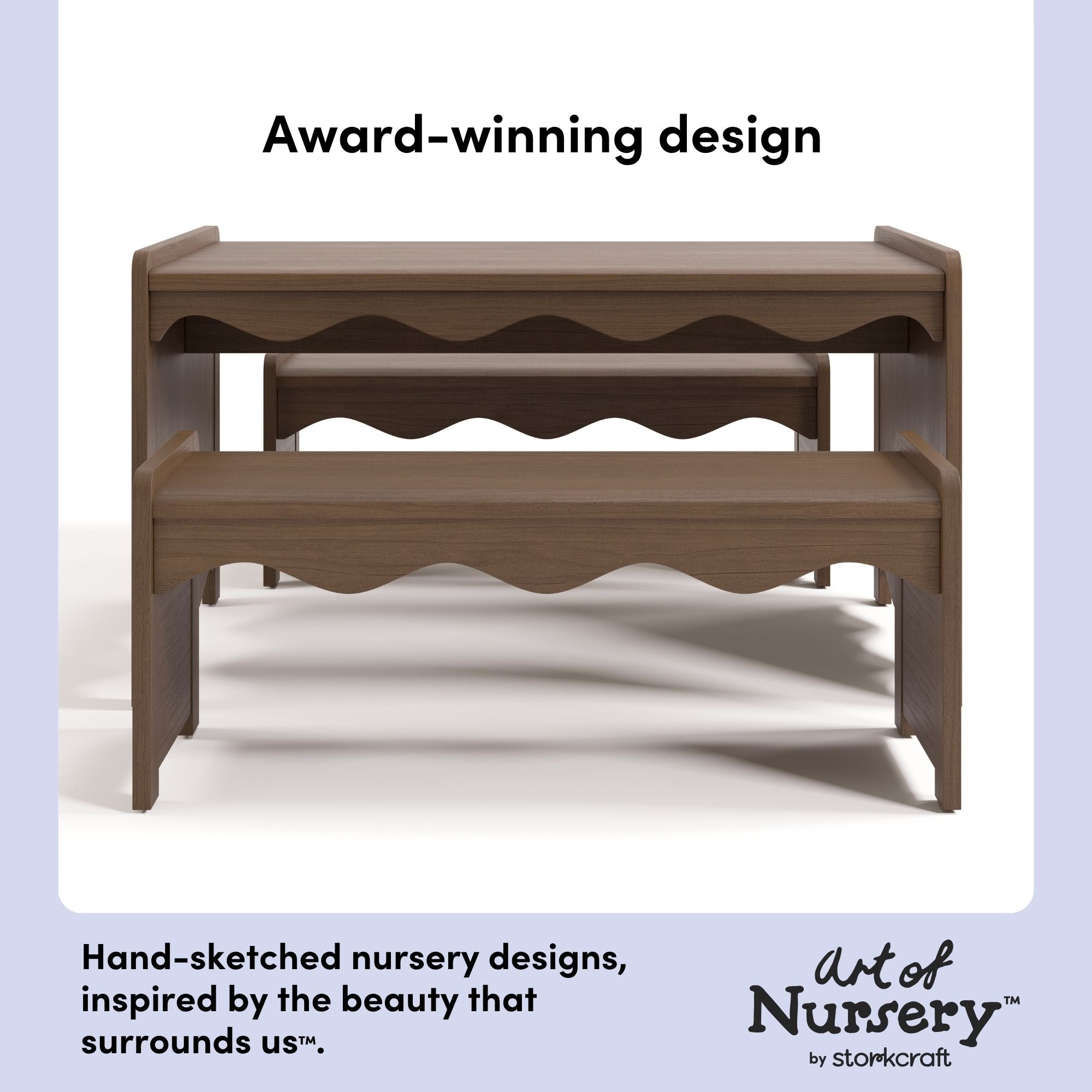 Casablanca hazelnut table and bench set style callout