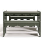 Casablanca olive table and bench set front view