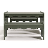 Casablanca olive table and bench set front view