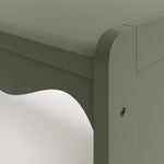 Casablanca olive table and bench set close up of wave details