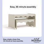 Casablanca frosted oat table and bench set easy assembly callout