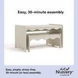 Casablanca frosted oat table and bench set easy assembly callout