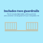 Storkcraft and Graco Universal Toddler Guardrail Kit (Dowels) in Sage