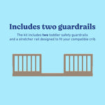 Storkcraft & Graco Universal Toddler Safety Guardrail Kit (Dowels) in Taupe