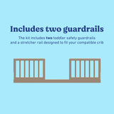 Storkcraft & Graco Universal Toddler Safety Guardrail Kit (Dowels) in Taupe
