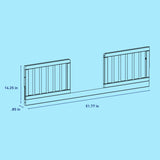 Storkcraft and Graco Universal Toddler Guardrail Kit Dimension Image