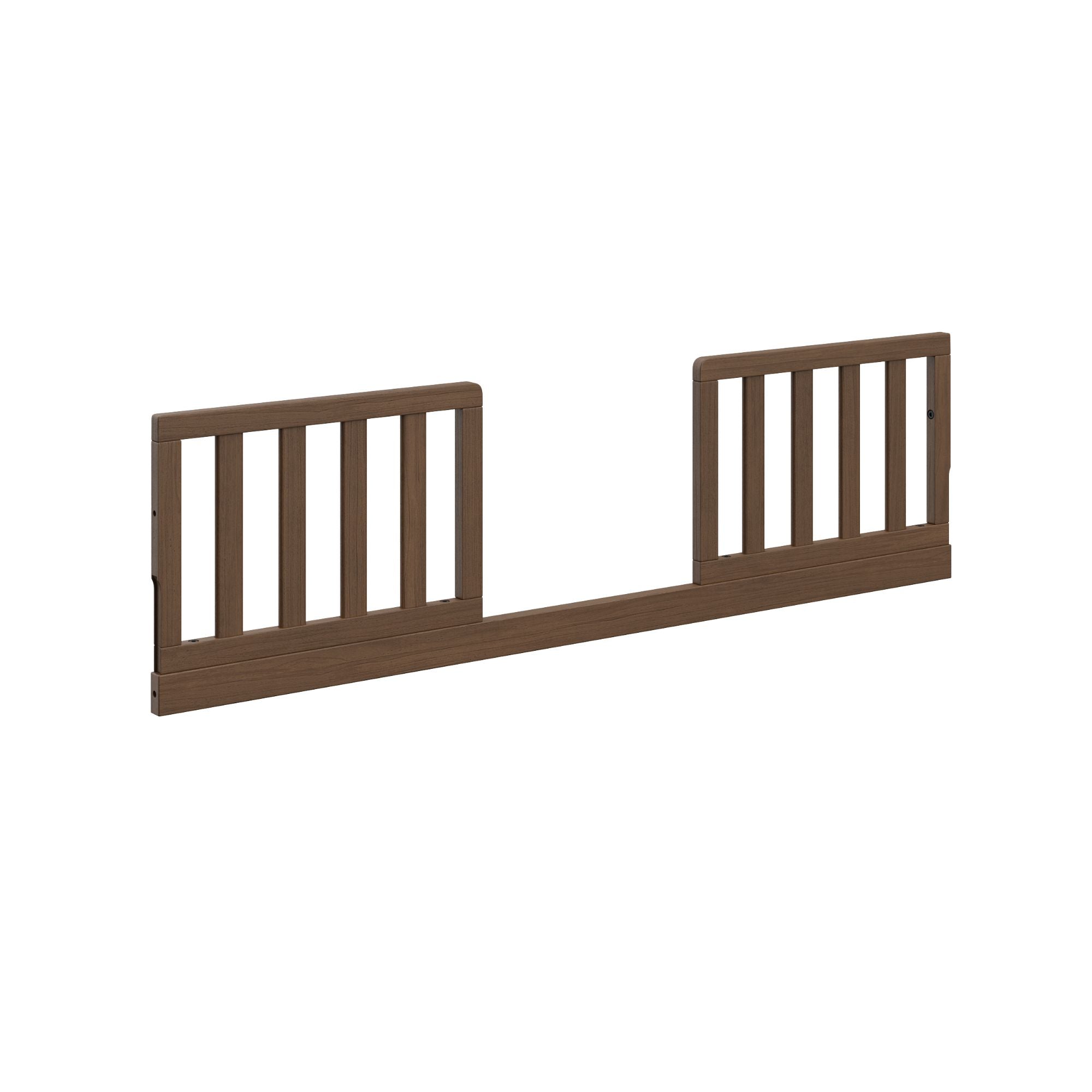 Graco hazelnut toddler safety guardrail kit slats angle view