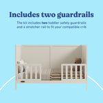 Graco Universal Toddler Safety Guardrail Kit (Slats) in Frosted Oat