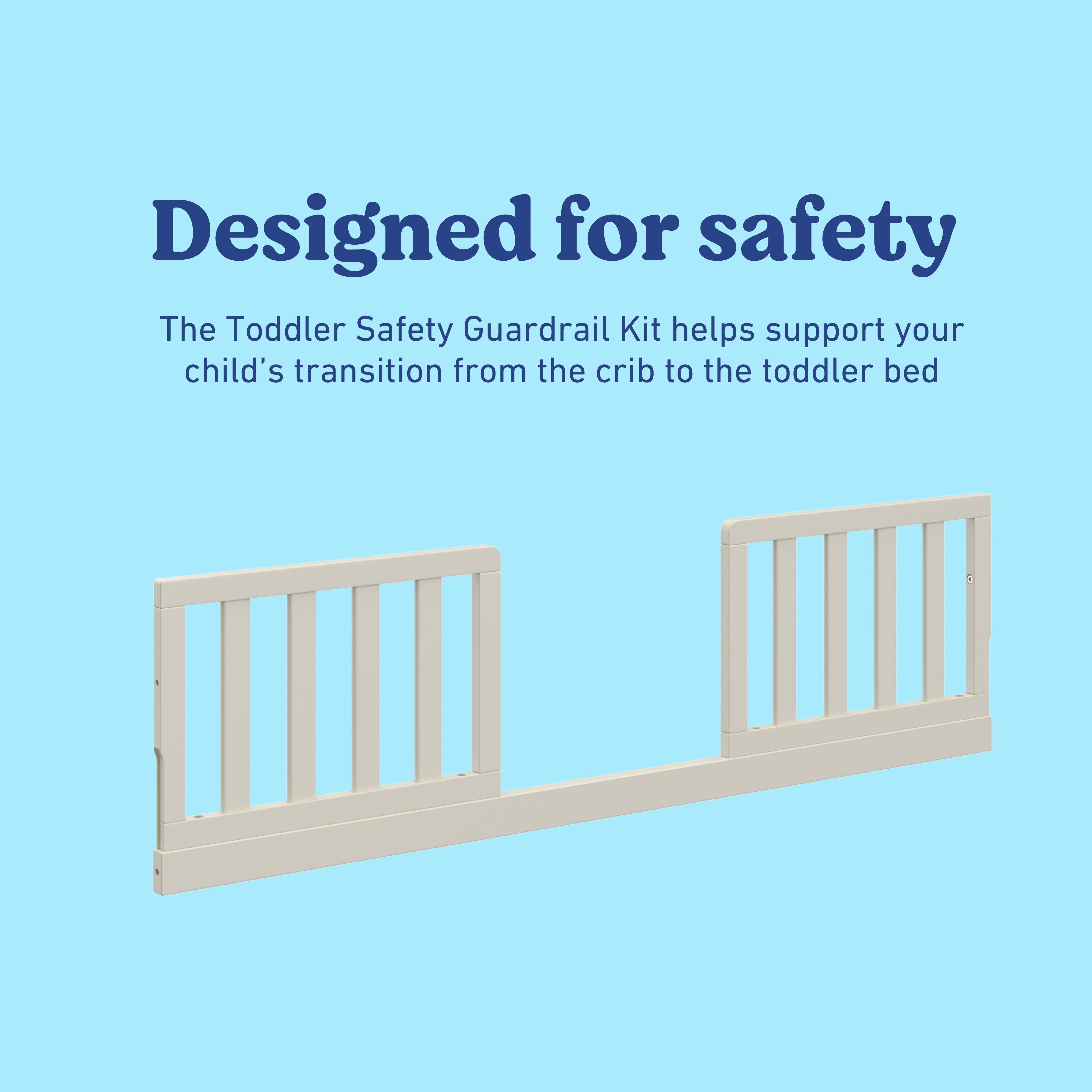Graco Universal Toddler Safety Guardrail Kit (Slats) in Frosted Oat