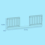 Graco Universal Toddler Safety Guardrail Kit (Slats) Dimensions