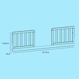 Graco Universal Toddler Safety Guardrail Kit (Slats) Dimensions