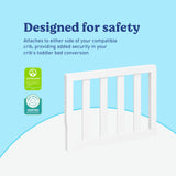 Graco white toddler safety guardrail (slats) certifications callout