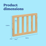 Graco natural toddler safety guardrail (slats) with dimensions