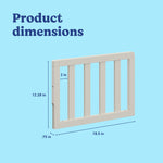 Graco frosted oat toddler safety guardrail (slats) with dimensions