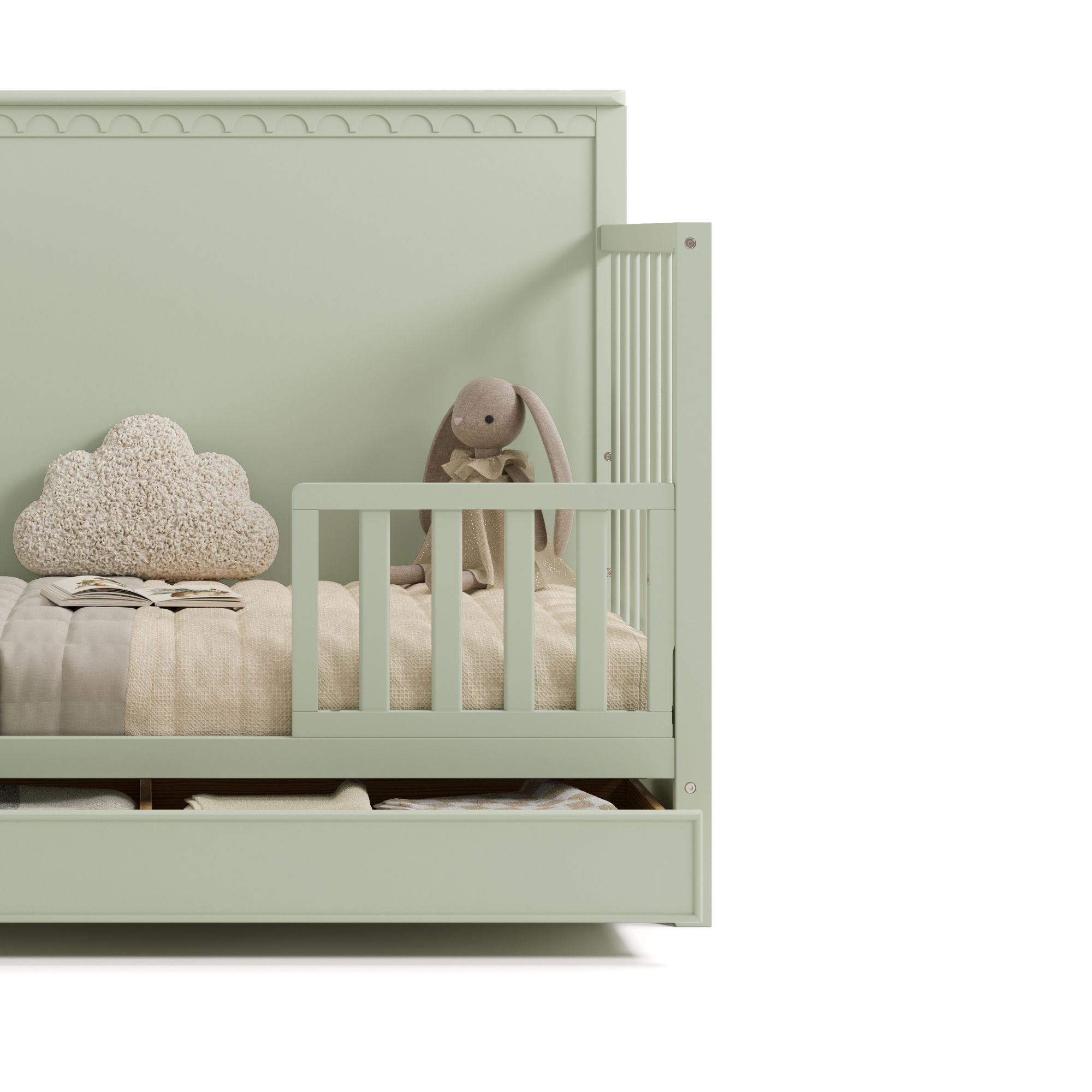 Graco Universal Toddler Guardrail (Slats) in Sage