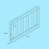 Graco Universal Toddler Guardrail (Slats) Dimensions
