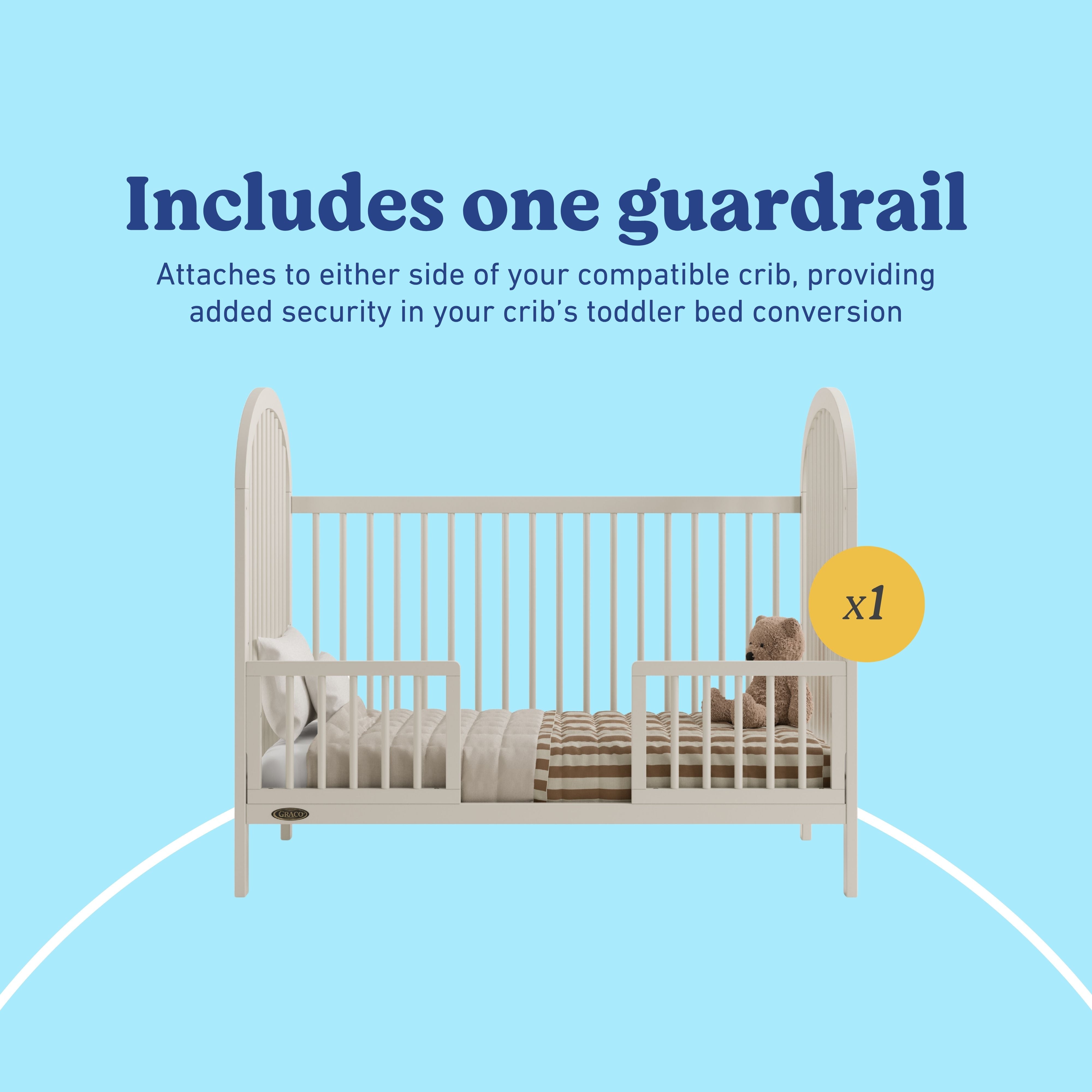 Graco Toddler Guardrail In Frosted oat callout image