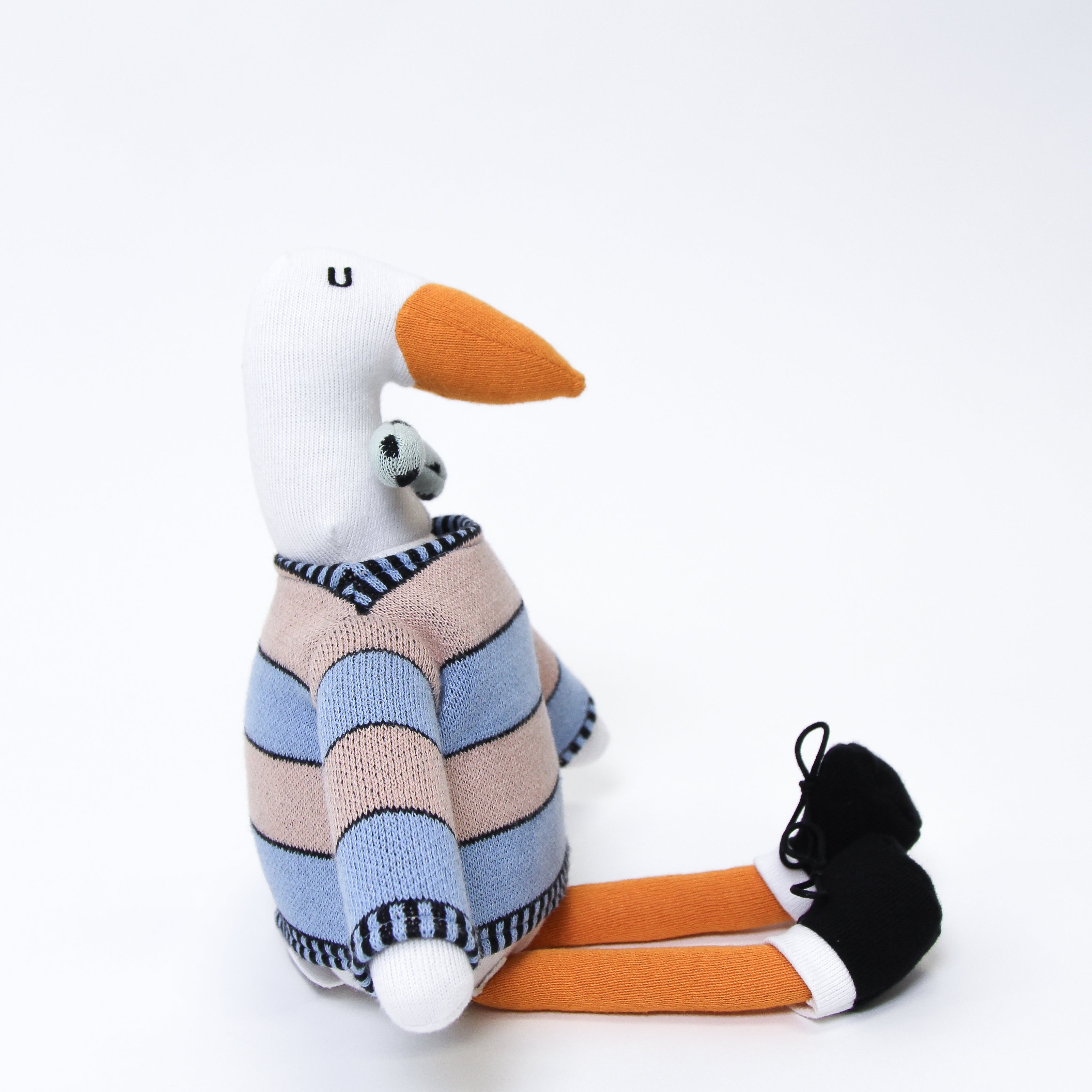 AJ the Stork Plush Toy Right Angle Image