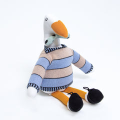 AJ the Stork Plush Toy Angled View