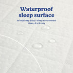 graco premium waterproof crib and toddler mattress protector waterproof sleep surface callout